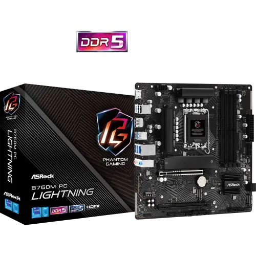 ASRock B760M PG Lightning DDR5 Micro ATX Motherboard