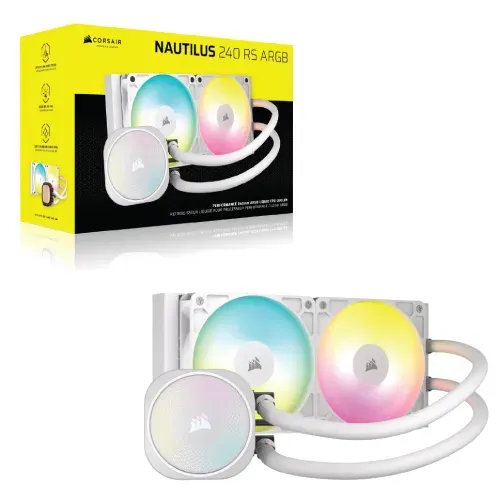 Corsair NAUTILUS 240 RS ARGB 240mm CPU Cooler White