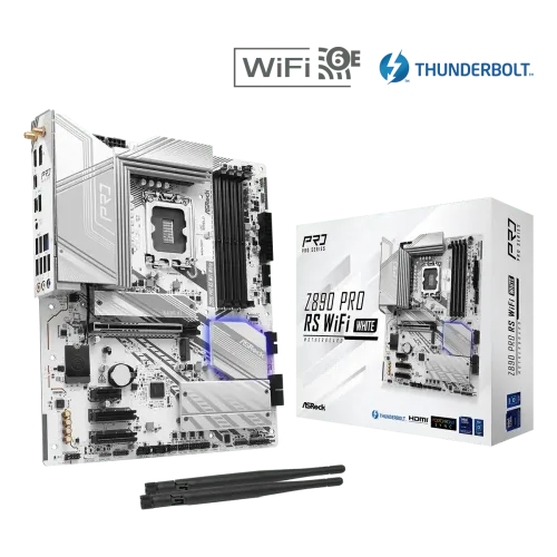 ASRock Z890 Pro RS WiFi White LGA1851 DDR5 Motherboard in Bangladesh