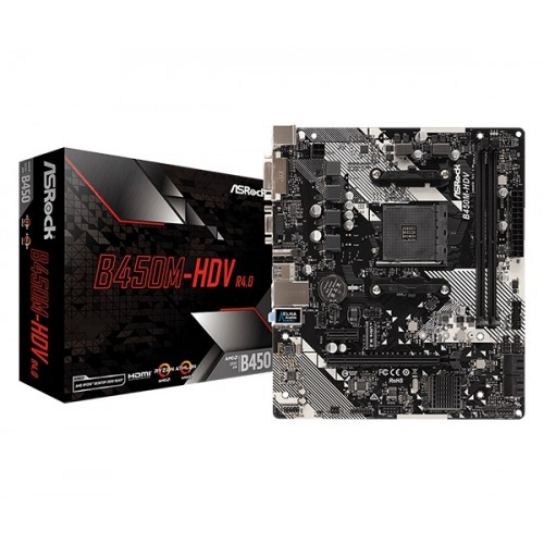Price of ASRock B450M-HDV R4.0 AMD Motherboard