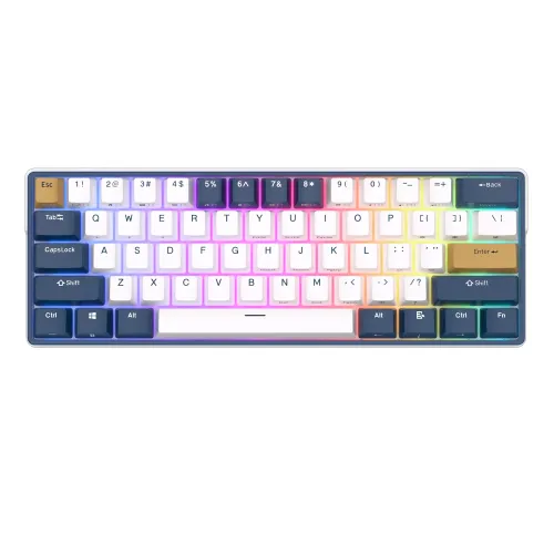 RK61 Plus Tri Mode RGB Hotswappable Mechanical Red Switch Gaming Keyboard 