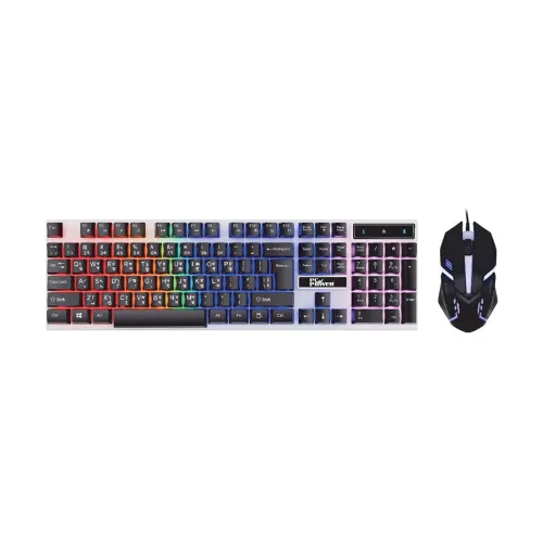 PC Power PGC801A105 RGB Wired Gaming Keyboard Mouse Combo