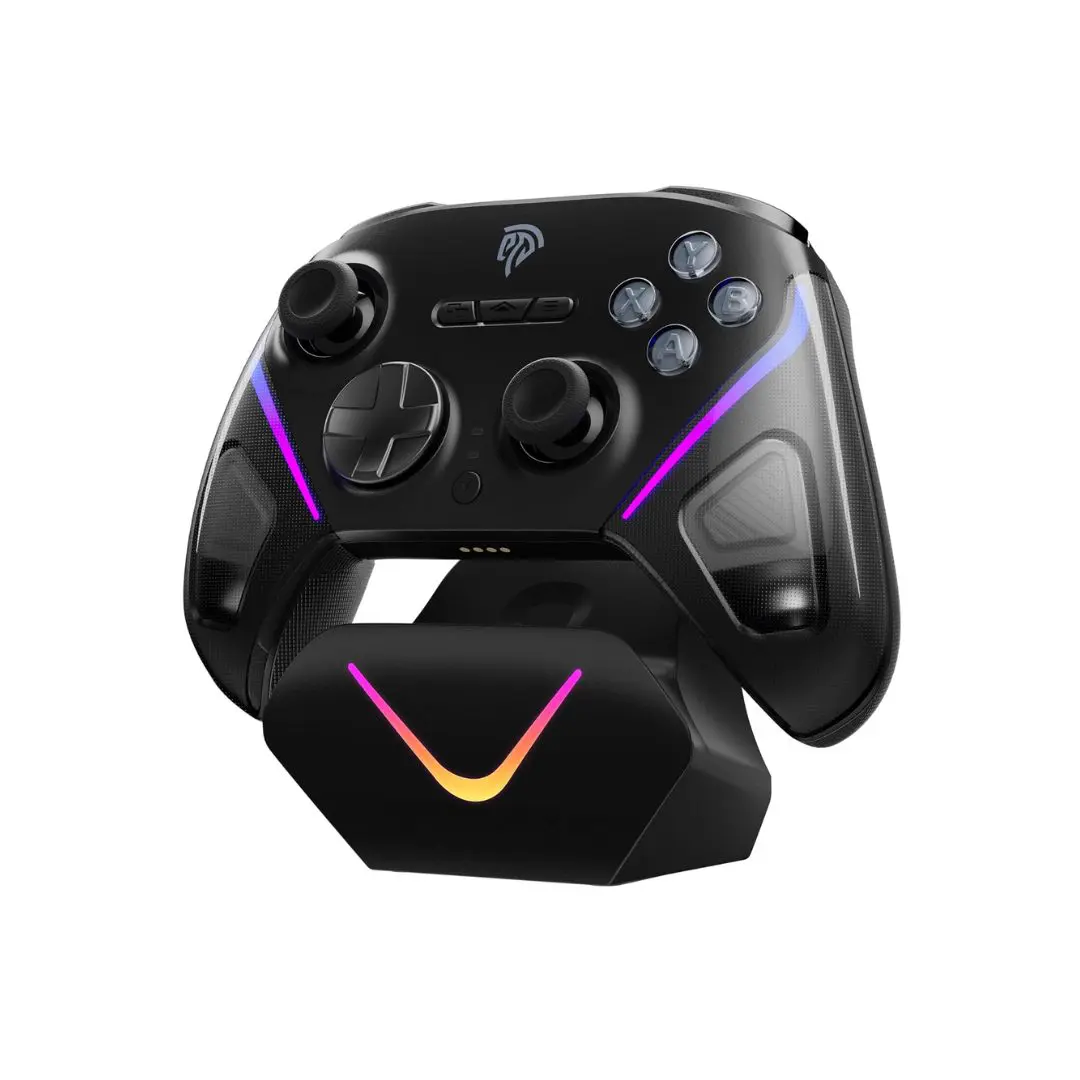 EasySMX® D10 Multiplatform Gaming Controller with TMR sticks, Trigger Lock and Charging Dock, Space Black