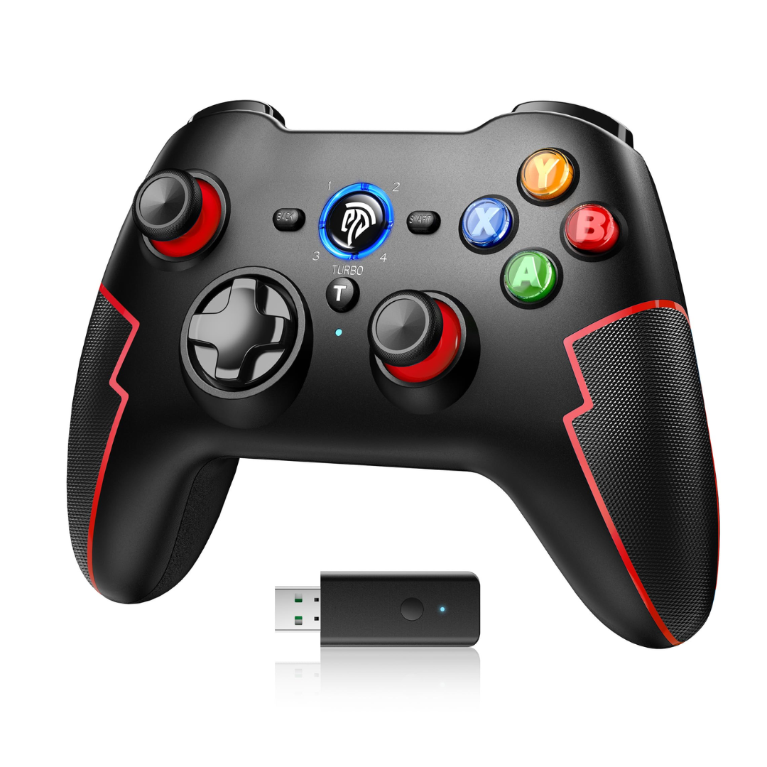 EasySMX 9013 PRO Tri-Mode Wireless Controller With Hall Trigger and Dongle Black-Red