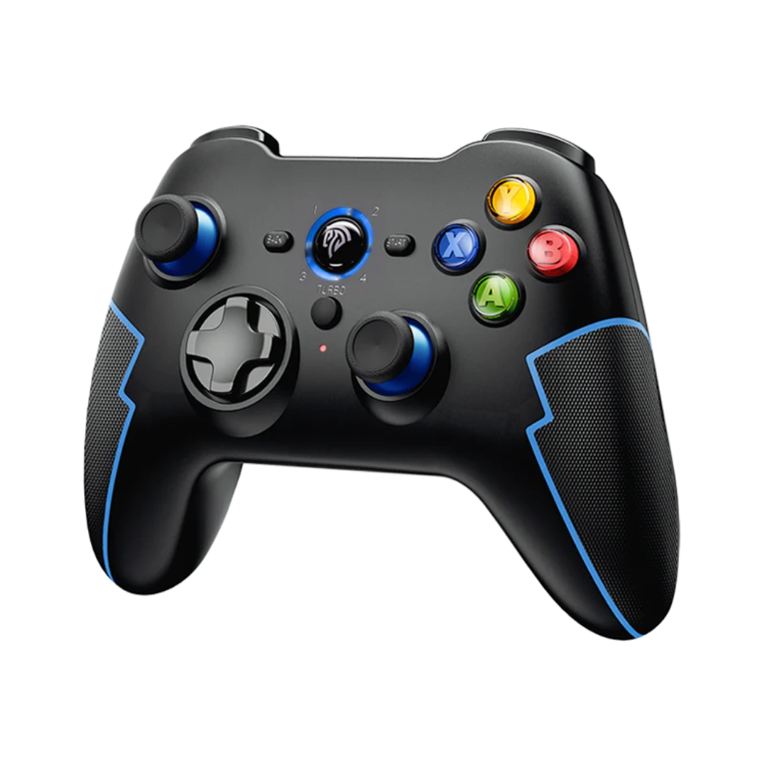 EasySMX 9013 PRO Tri-Mode Wireless Controller With Hall Trigger and Dongle, Black-Blue
