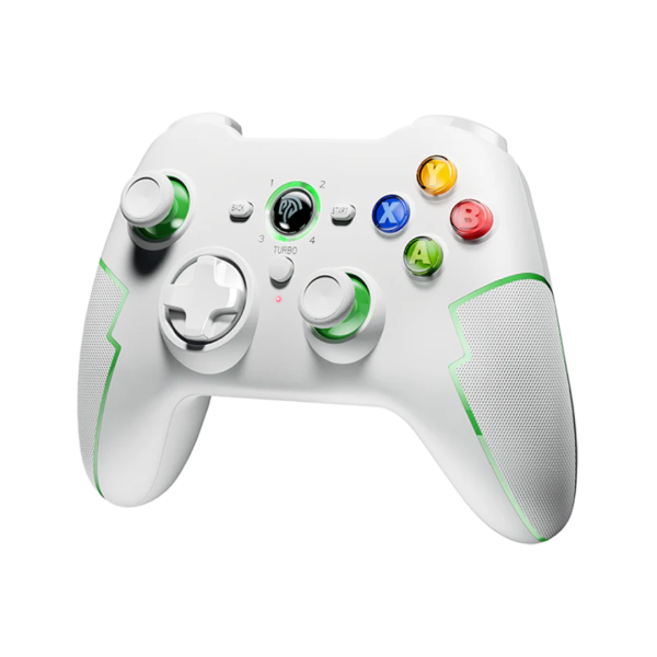 EasySMX 9013 PRO Tri-Mode Wireless Controller With Hall Trigger and Dongle, White-Green