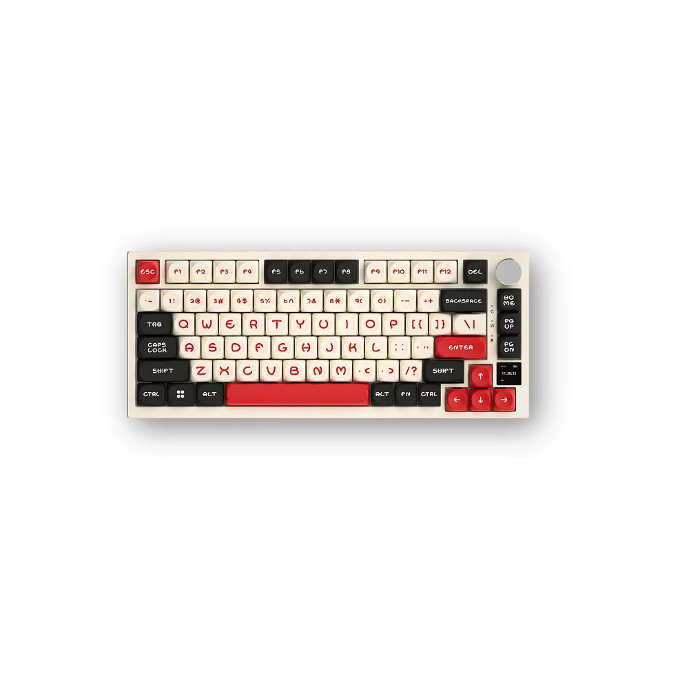 Ajazz AK820 Pro 75% Gasket-mounted Tri-mode Mechanical Keyboard | MOA Black-Red | Ajazz Flying Fish Switch